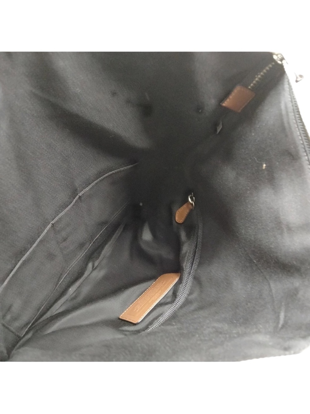 Coach Charles Foldover Tote Dark Saddle - Picture 7 of 9